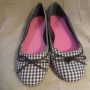 Talbot's Black Gingham Ballet Flats